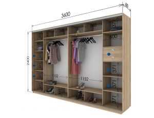 The interior layout of a 3-meter sliding wardrobe can be customized to suit your individual needs. The wardrobe usually features a combination of hanging rails, shelves, and drawers. This allows you to organize your clothes, shoes, and accessories in a way that works best for you. Some wardrobes even offer additional features such as built-in mirrors or shoe racks for added convenience.
